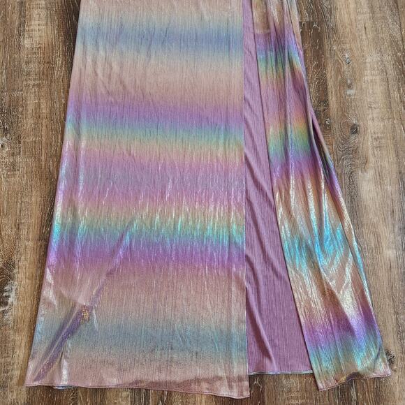 Retrofete Soleil Dress in Lilac Aurora Size Large Strapless NWT Cutout Metallic - Picture 7 of 15